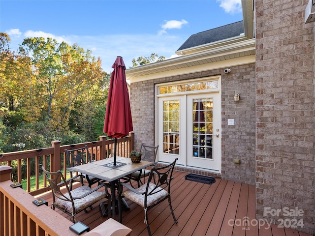 view of wooden deck