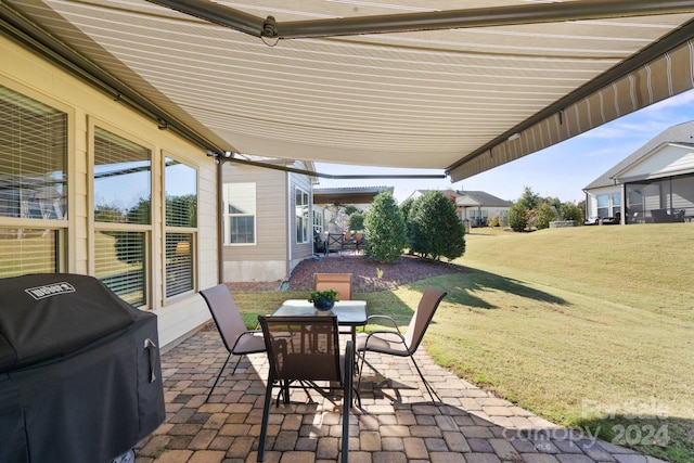 view of patio featuring grilling area