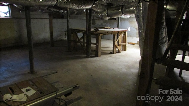 view of basement