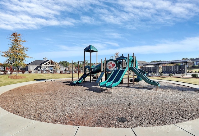 view of jungle gym