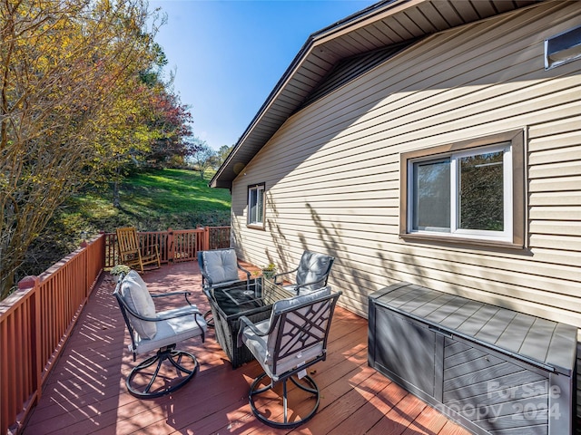 view of wooden deck