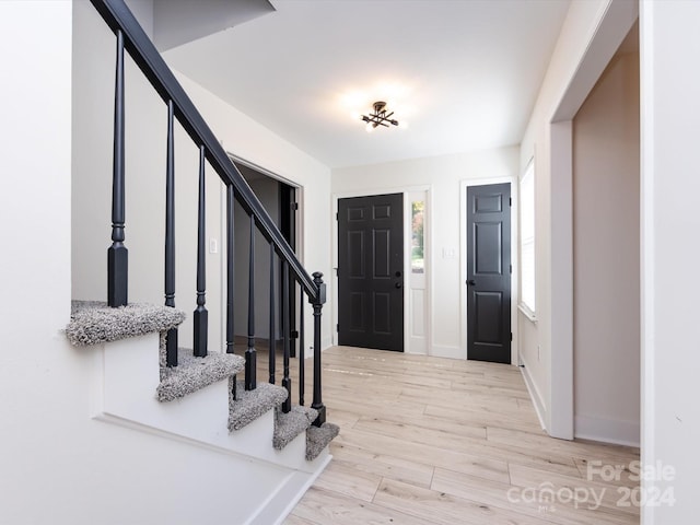 entryway featuring light hardwood / wood-style floors