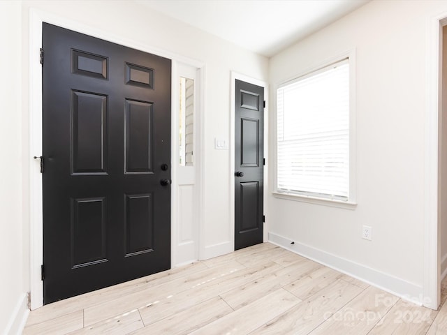 entryway featuring light wood-type flooring