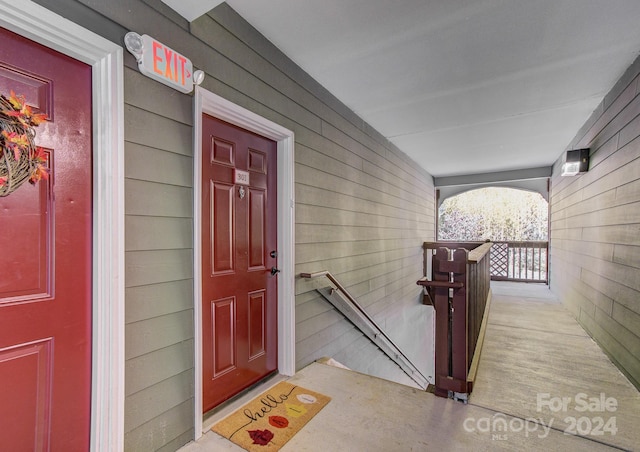 entrance to property with a porch