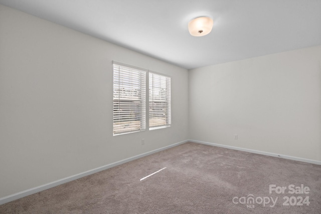 spare room featuring light colored carpet