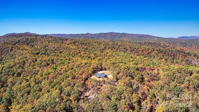 aerial view featuring a mountain view