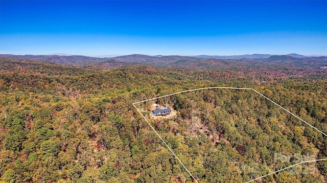 aerial view featuring a mountain view