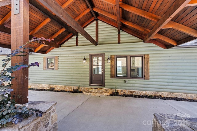 6230 Pine Ridge Dr, Connelly Springs, NC 28612 - doorway to property with crawl space and a patio area