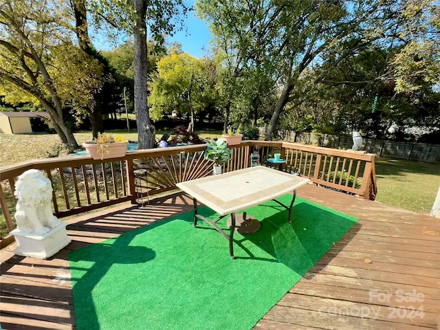 view of wooden deck