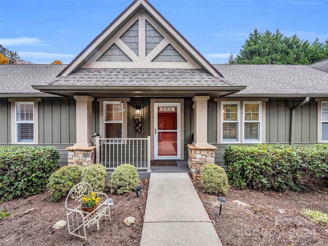 view of front of home with a porch