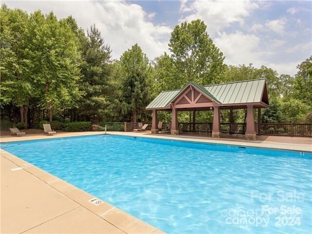 view of pool with a gazebo