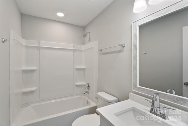 545 Shamel Ct, Winston Salem, NC 27105 - full bathroom featuring toilet, shower / tub combination, and vanity