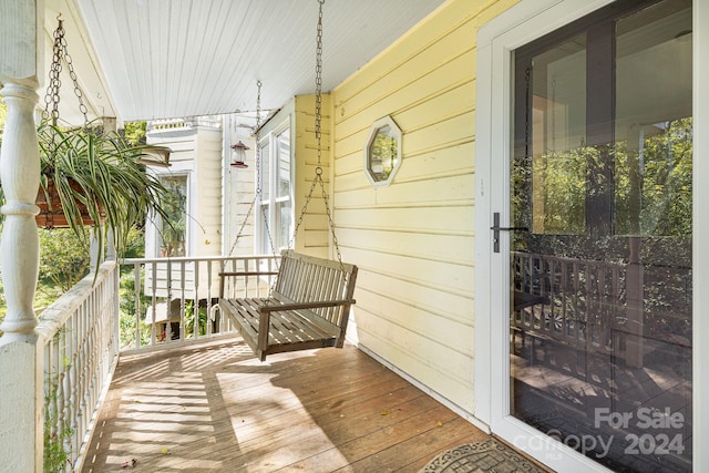 3942 Anderson Branch Rd, Marshall, NC 28753 - wooden terrace featuring covered porch