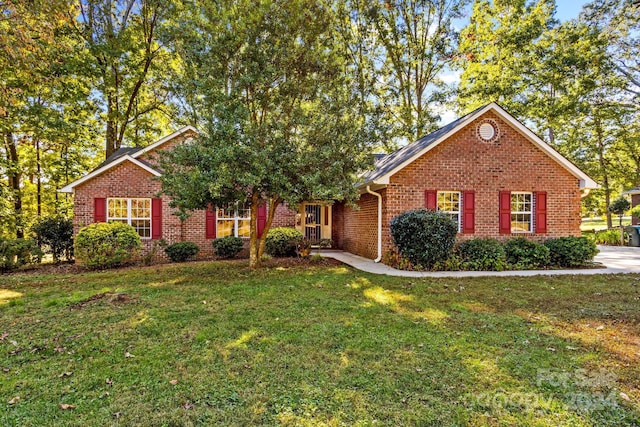 view of front of house with a front yard