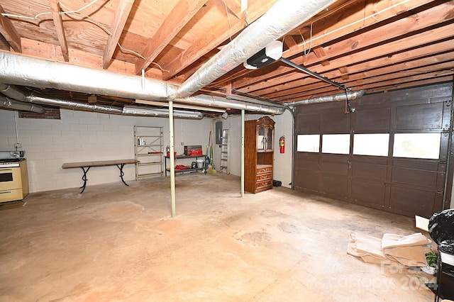 view of basement