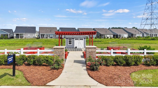 view of front of home with a front lawn