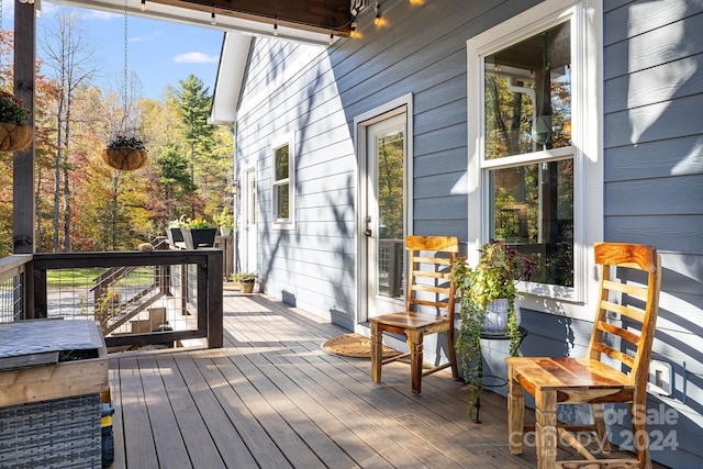 view of wooden deck