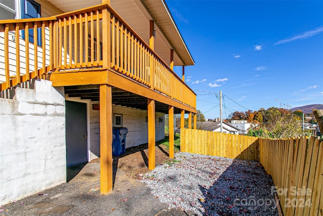 exterior space with a wooden deck