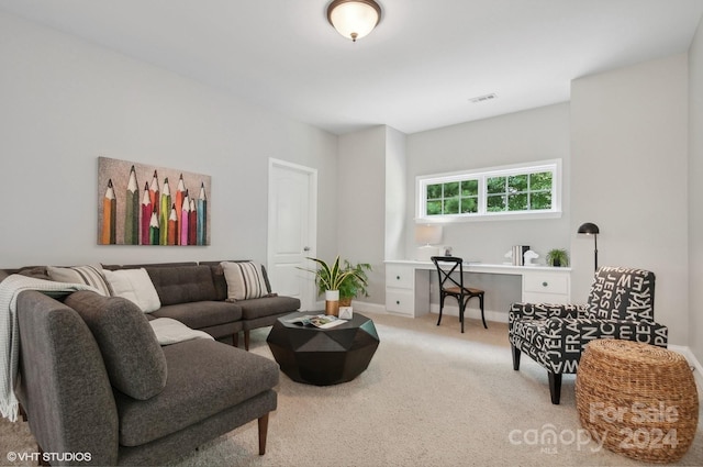 view of carpeted living room