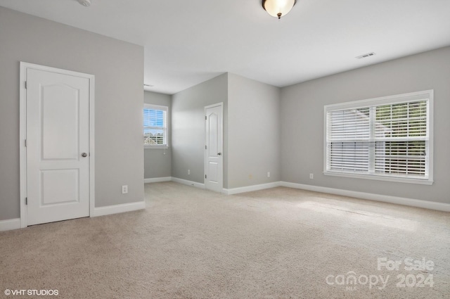 view of carpeted empty room