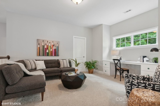 view of carpeted living room