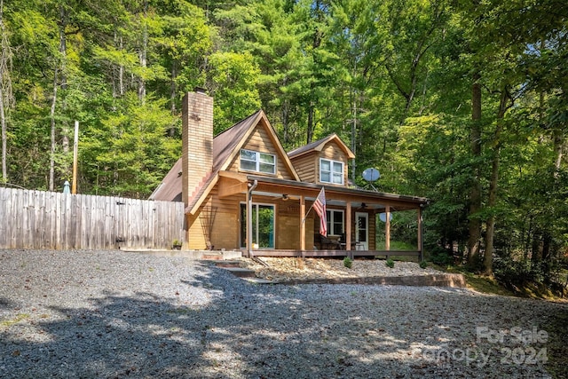 view of front of house with covered porch