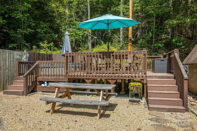 view of wooden terrace