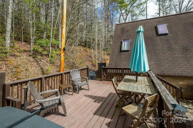 view of wooden deck