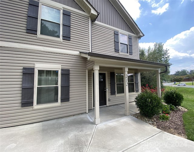 exterior space with a porch