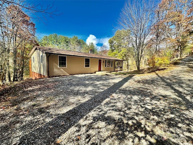 view of rear view of property