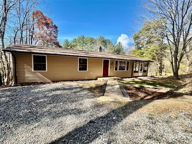 view of ranch-style home