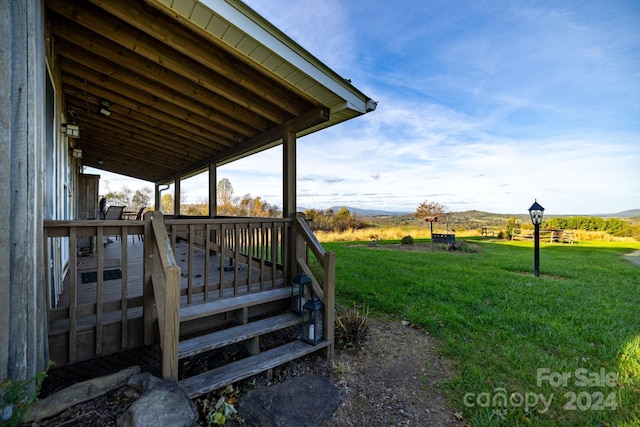 200 Bp Tree Farm Ln, Sparta, NC 28675 - view of grassy yard featuring a wooden deck