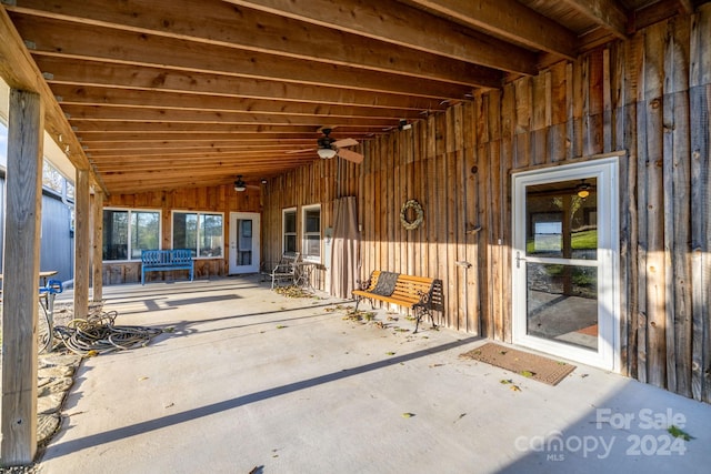 200 Bp Tree Farm Ln, Sparta, NC 28675 - view of patio featuring a ceiling fan