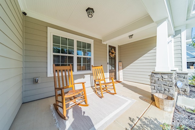 view of patio / terrace featuring covered porch