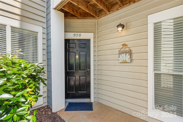 view of doorway to property