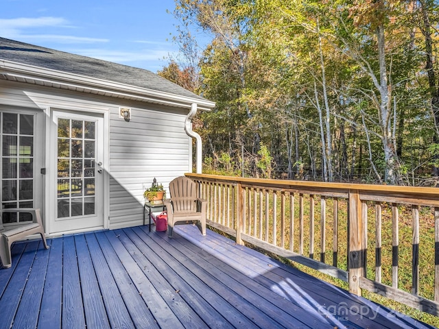 view of wooden deck