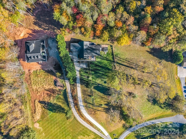 bird's eye view with a rural view