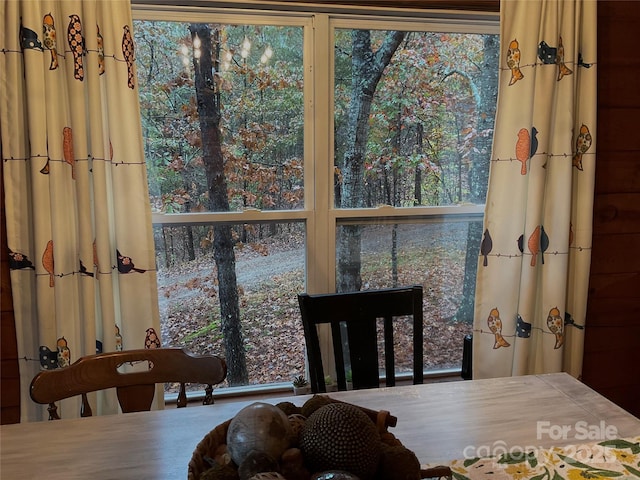 view of dining area