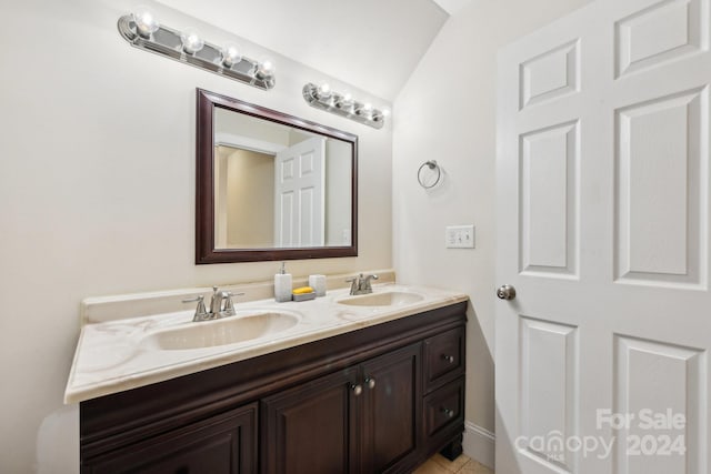 bathroom featuring vanity and tile patterned floors