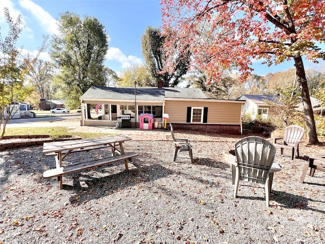 view of rear view of property