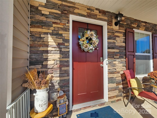 view of doorway to property