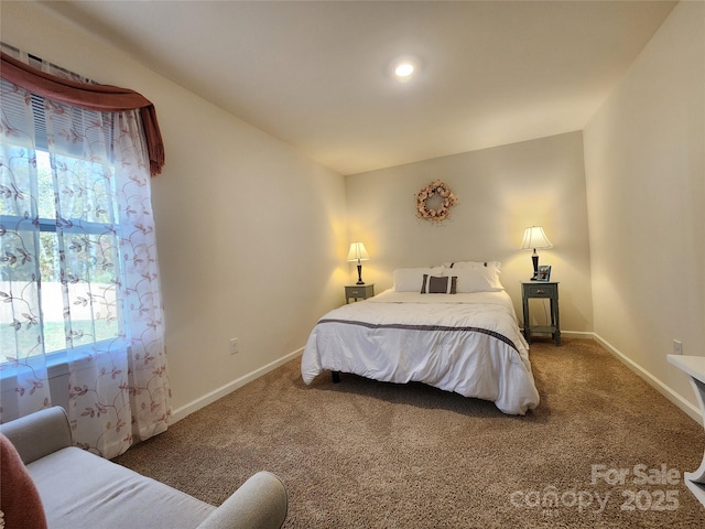 bedroom featuring carpet