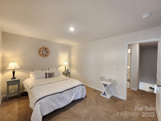 view of carpeted bedroom