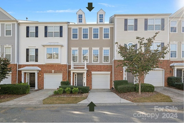 view of property with a garage