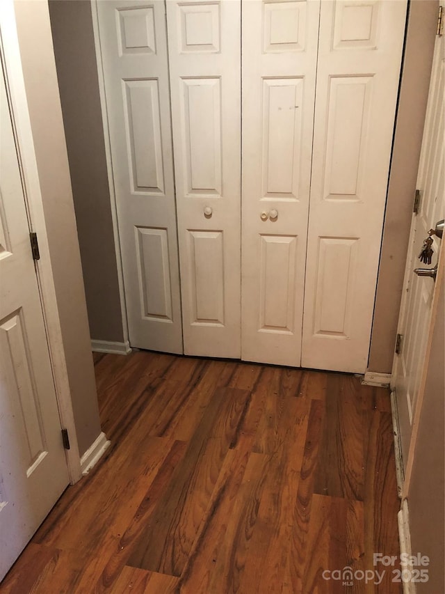 interior space featuring wood-type flooring