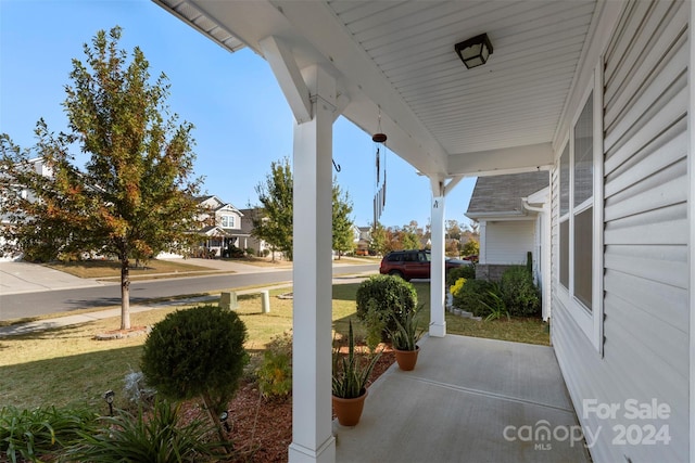 view of patio / terrace with a porch