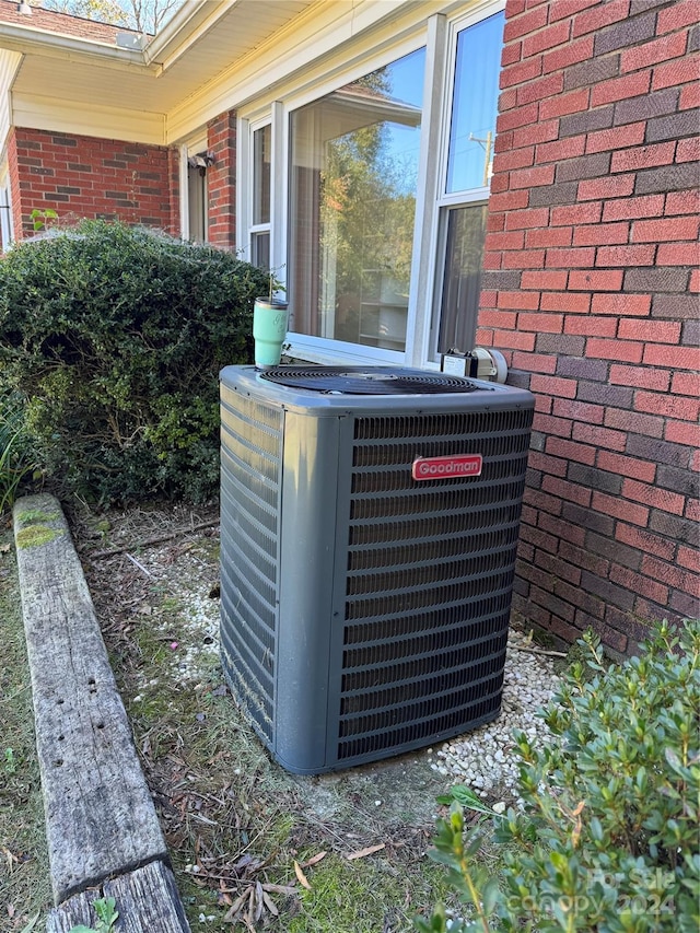 exterior details with central air condition unit