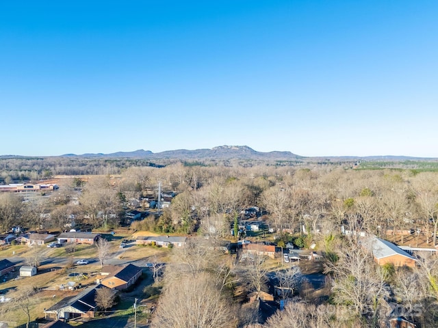 bird's eye view with a mountain view