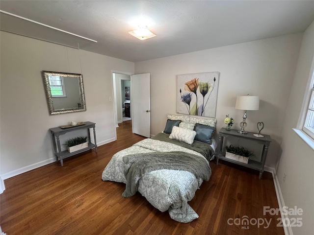 1727 Hartford Dr, Gastonia, NC 28052 - bedroom with attic access, wood finished floors, baseboards, and multiple windows