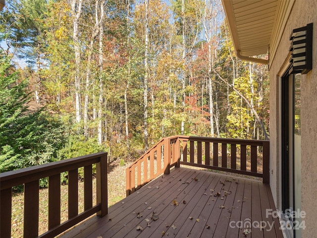 view of wooden deck